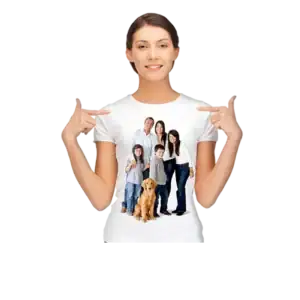 Familia y mascotas en fotos recuerdos, regalo emotivo para conservar momentos especiales.